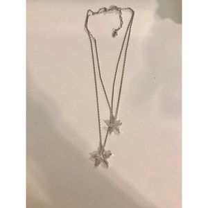 Silver Swarovski starfish necklace